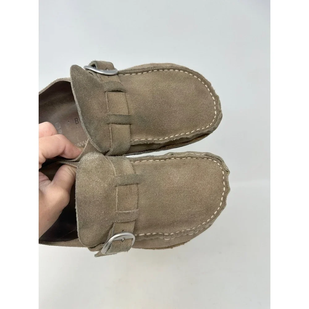 Birkenstock Buckley Suede Clog Gray Taupe 40 / Womens US 9-9.5